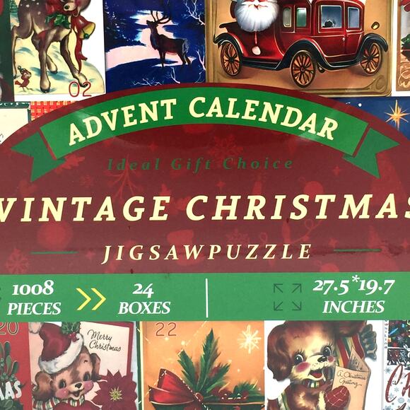 Vintage Christmas Jigsaw Puzzle Advent Calendar 1008 Pieces NEW - Picture 4 of 5